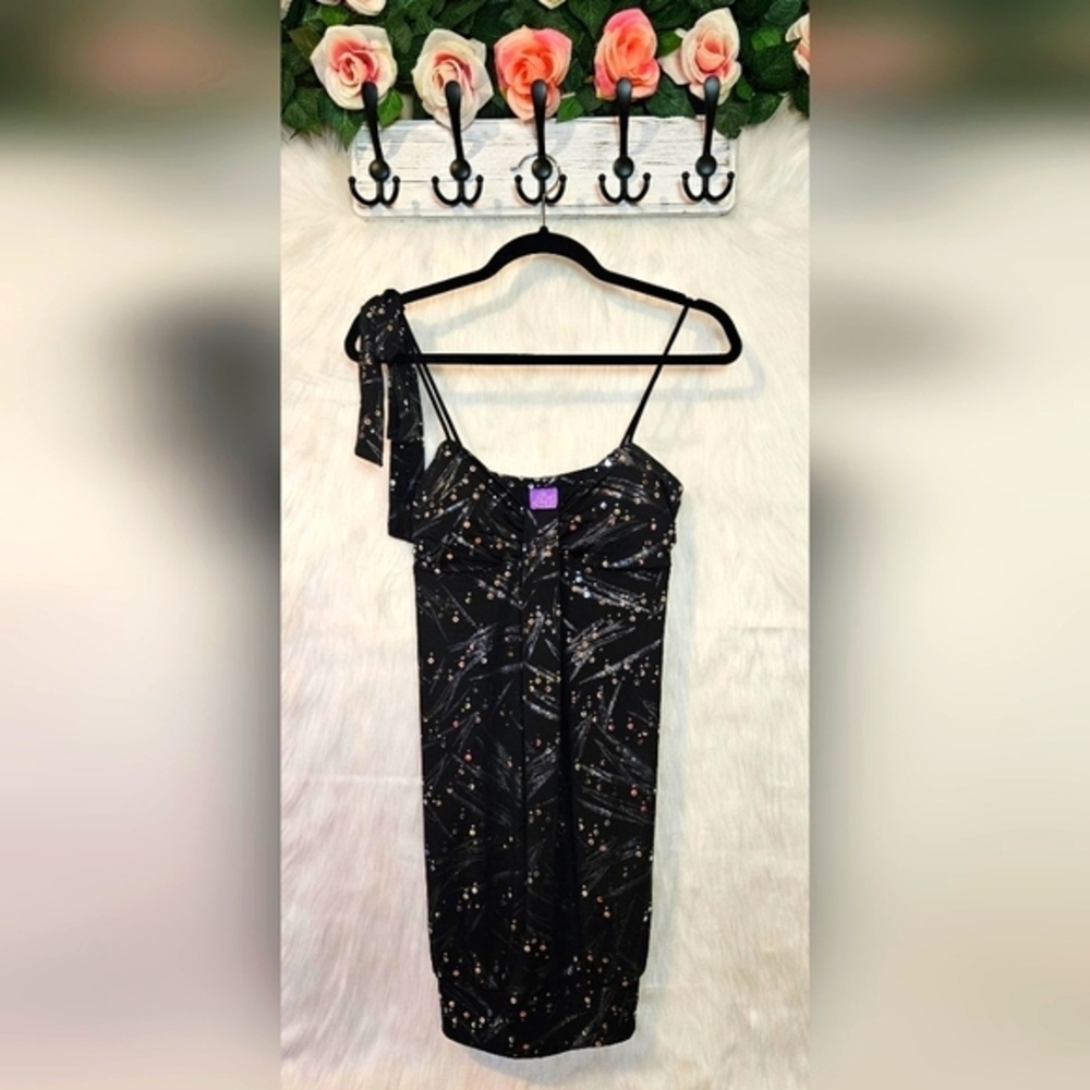 Jolie Galaxy Smooth Little Black Mini Dress